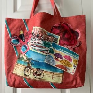 Lancôme tote with summer graphic.